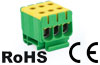 Tapping Terminal Block Al/Cu UK50/3PE, 1P (6holes) 2.5-50mm² 145/160A, 5pcs/pck, TS35, yegr