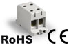 Tapping Terminal Block Al/Cu UK95/2A, 1P (4holes) 16-95mm² 220/245A, 3pcs/pck, TS35 ˄panel mount, grey